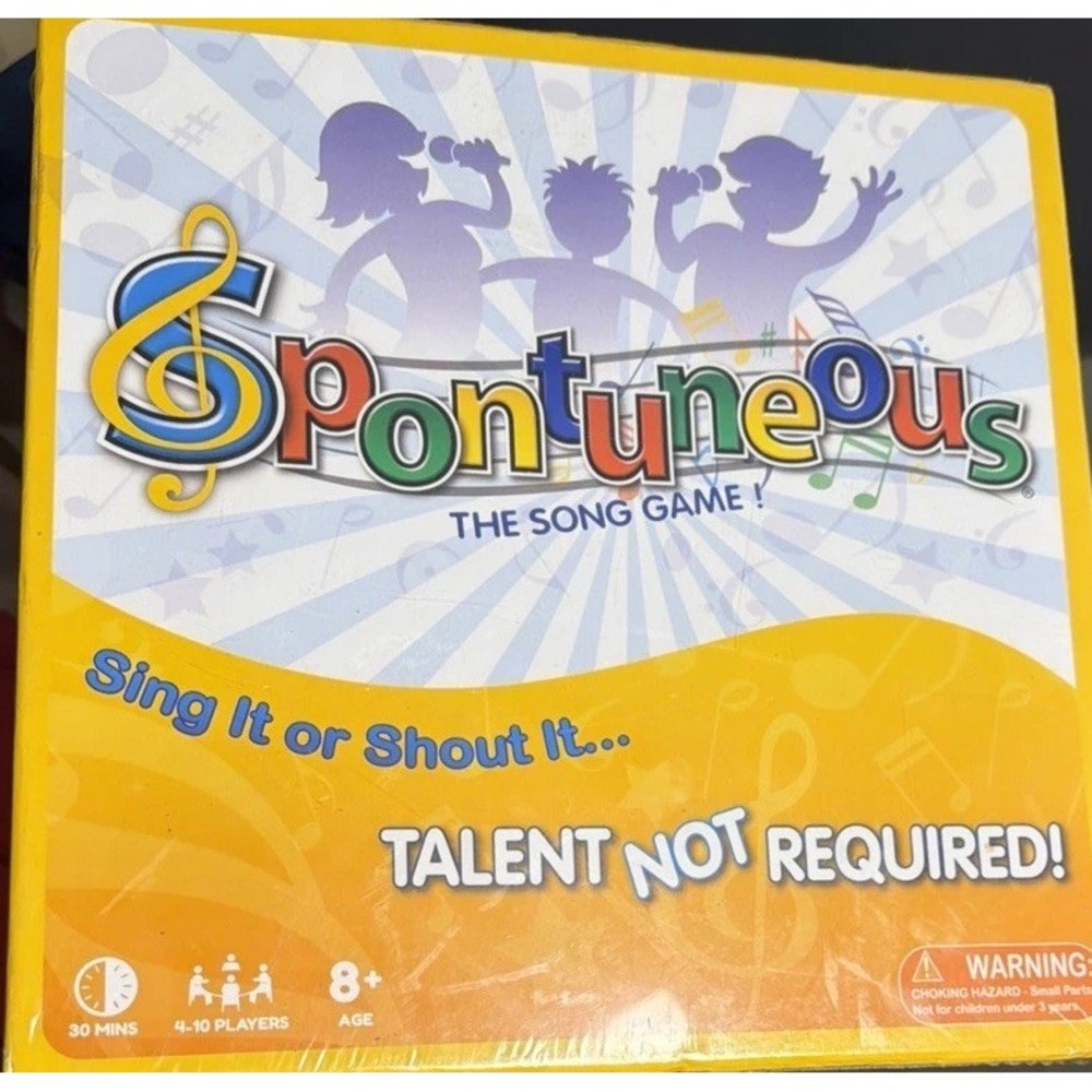 Board Game,Spontaneous,The Song Game Musical Party Fun 4-10 Play